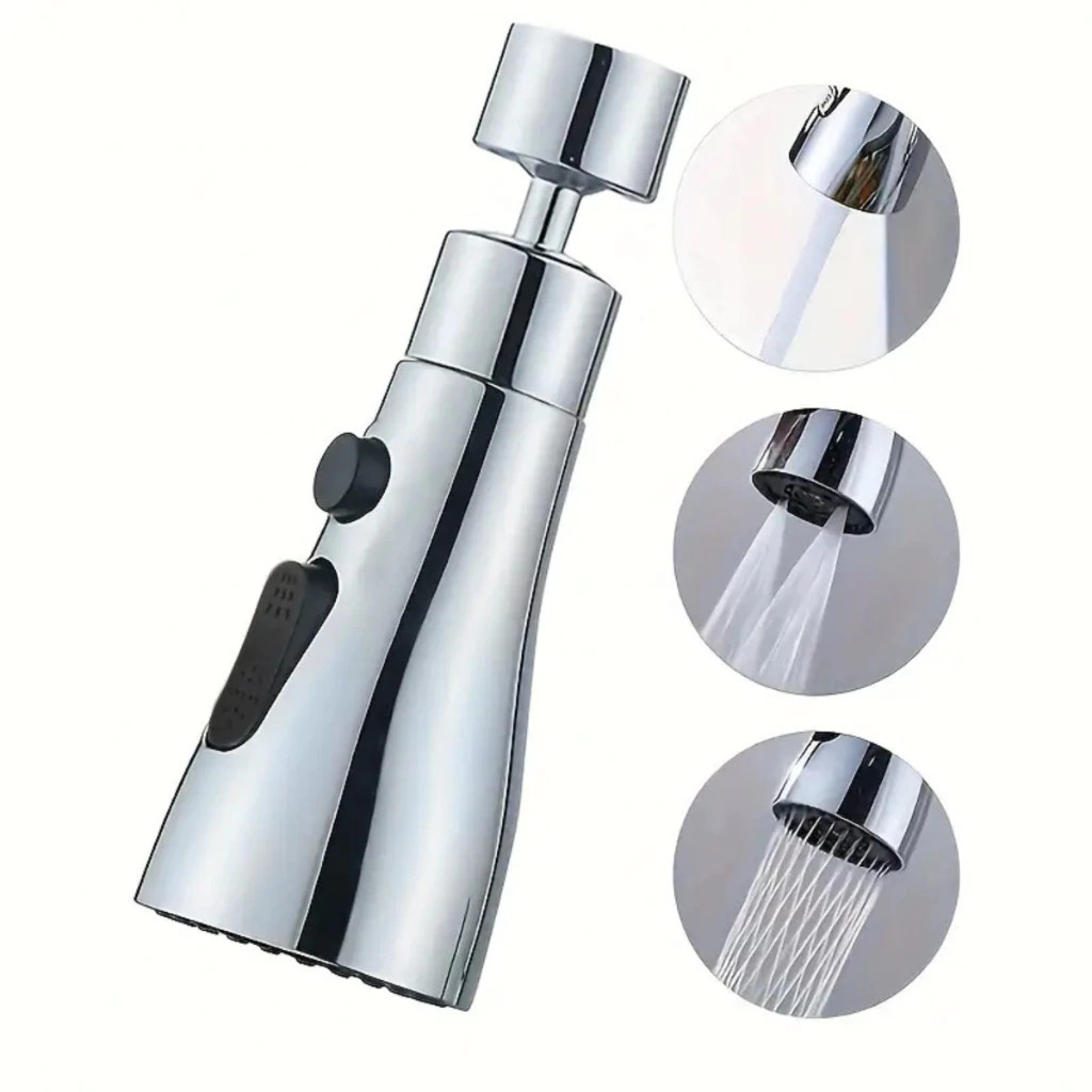 Adaptador De Torneira Multifuncional De 3 Modos Com Acessórios Flexíveis De Cozinha , Poderoso E Durável