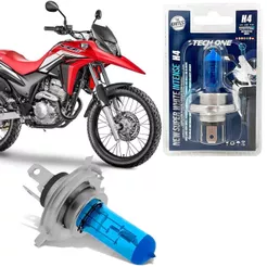 Lâmpada Moto H4 Super Branca 8500k 35W 12V XRE 300 até 2024