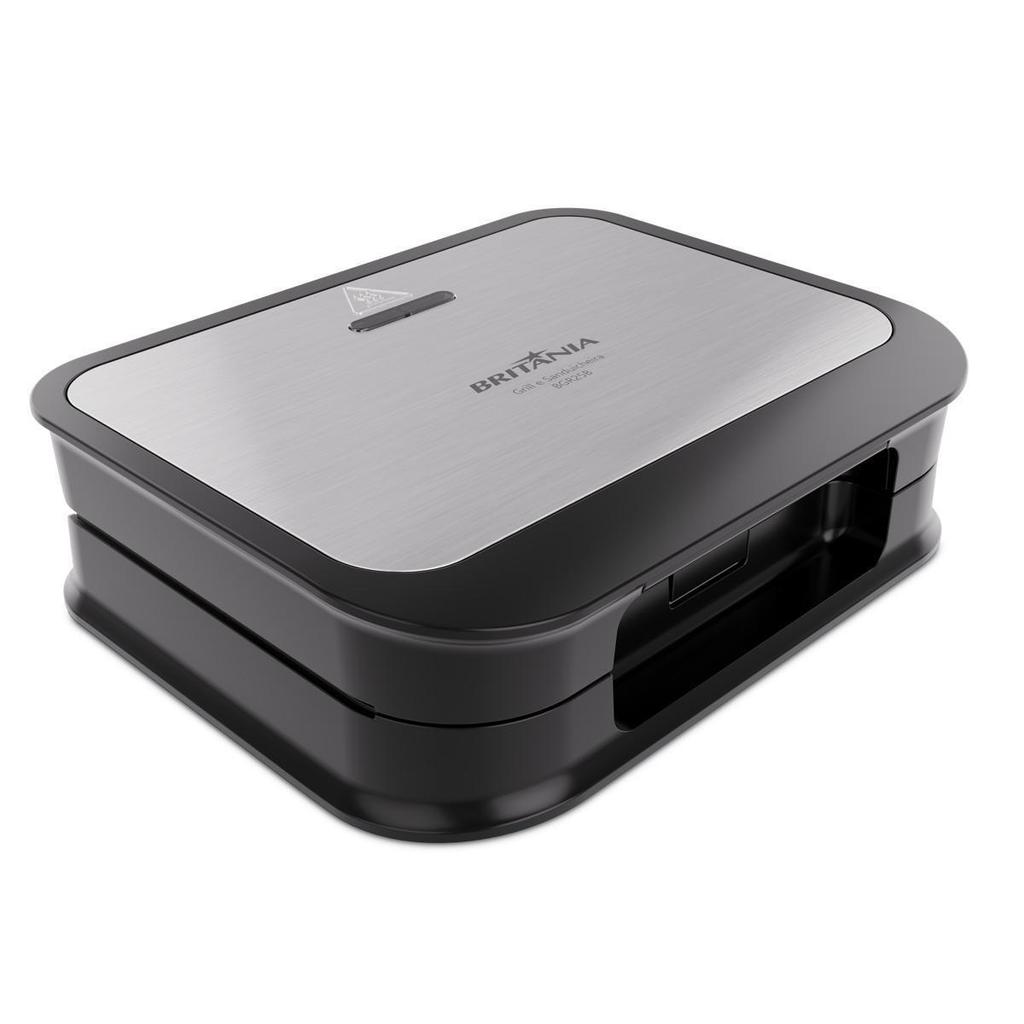 Sanduicheira e Grill Britânia Inox 2 em 1 750W BGR25B 127V