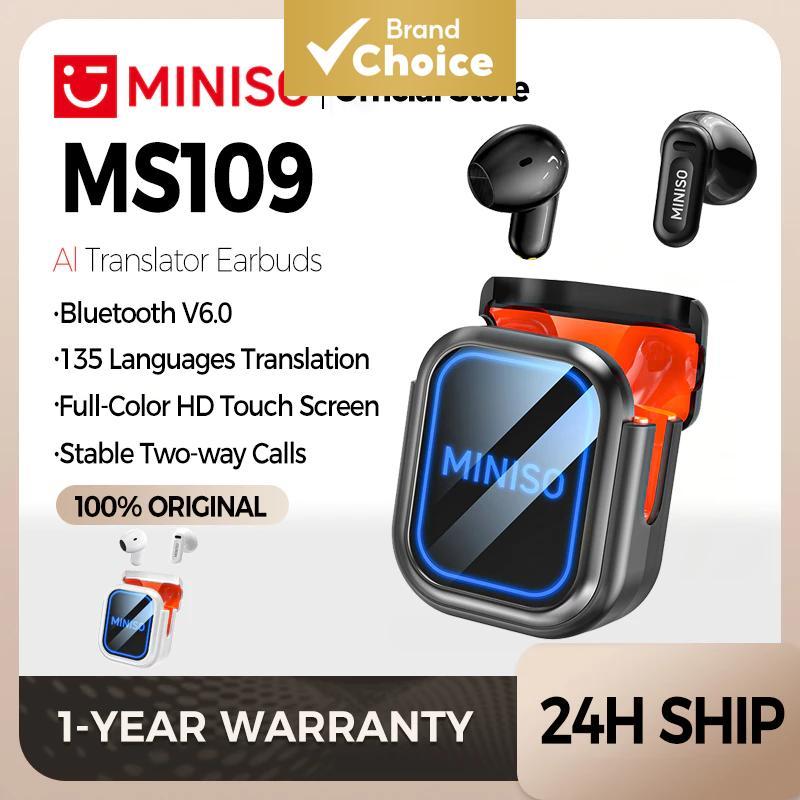 Miniso MS109 Fones De Ouvido AI Tradução Bluetooth Adaptável ANC Cancelamento Ru