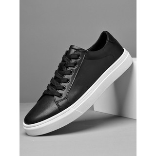 Sapatos masculinos de couro de vaca verão tênis casuais de couro genuíno britânico All-Match respirável sapatos da moda 