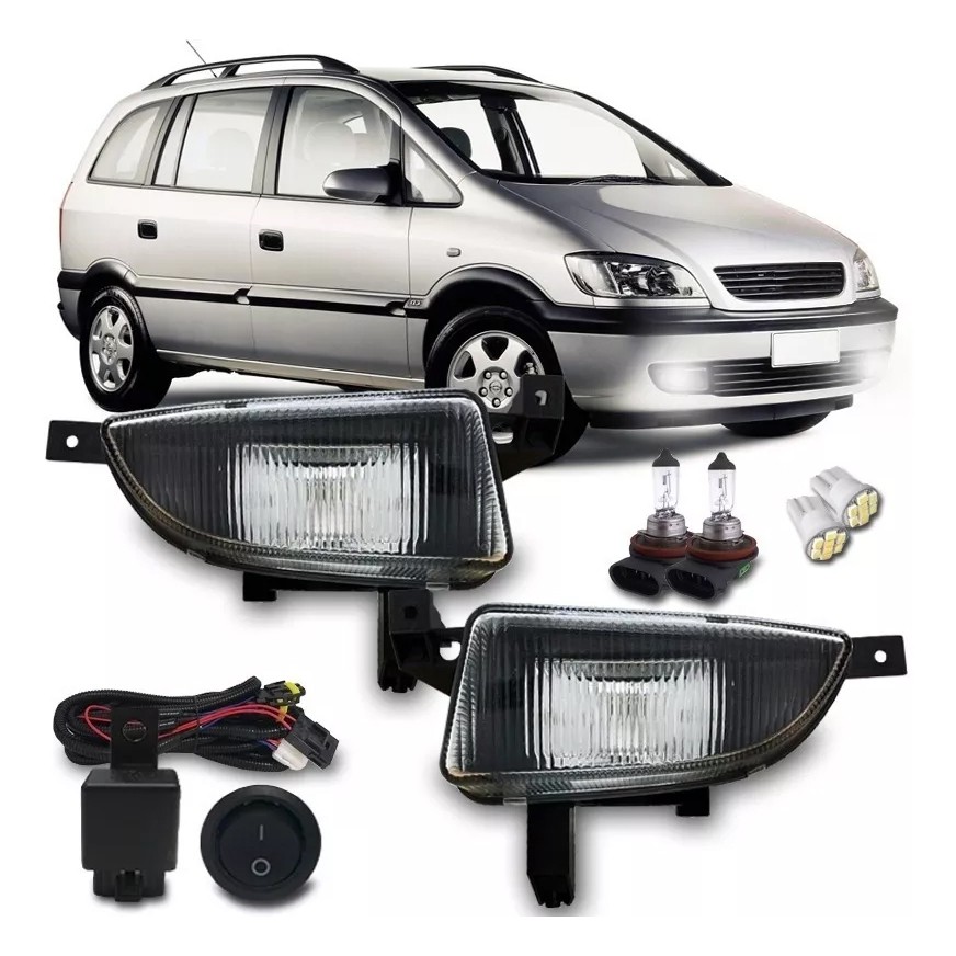Kit Farol Milha Neblina Zafira 1999 2000 2001 2002 A 2004 Com Lampadas