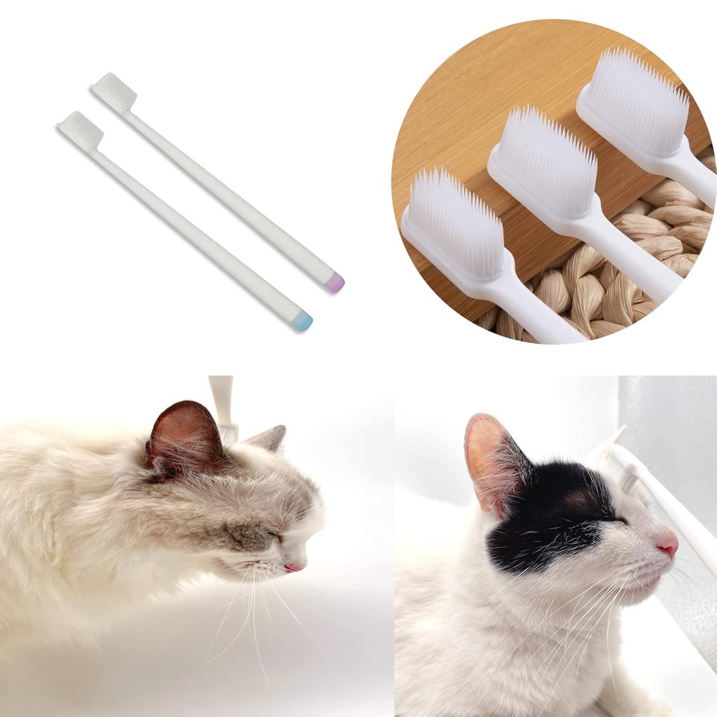 Escova para Cabeça de Gato Emmeliestella, Limpador de Acne para Gatos, Cerdas de Silicone, não machuca a pele facial, re