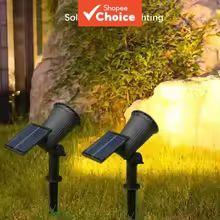 9 LEDs Holofote Solar para Jardim Exterior IP65 à Prova d'Água, Lâmpada para Gramado, Luzes Solares de Paisagem e