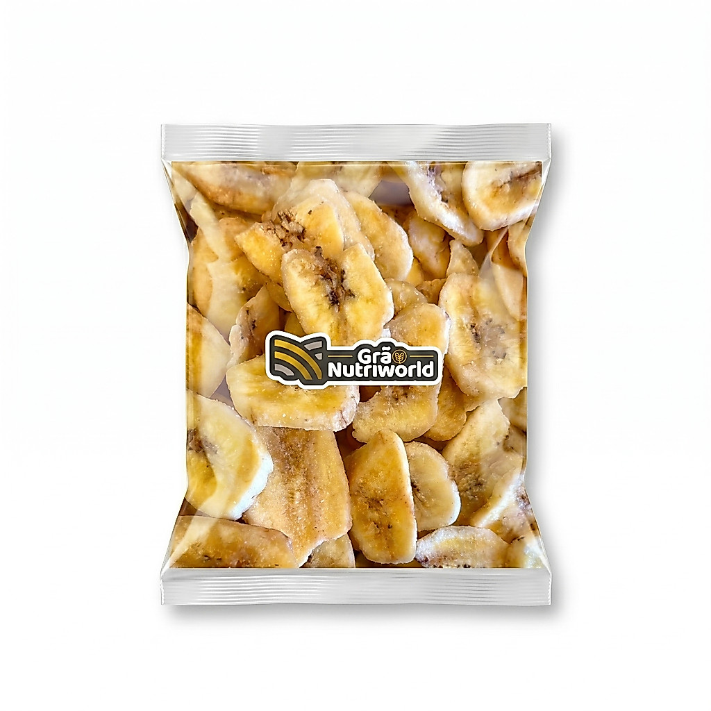 Banana Chips Liofilizada Crocante Snack Doce e Natural