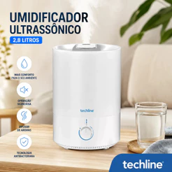 Umidificador Ultrassônico 2,8l Techline Hm2103 Difusor Aroma
