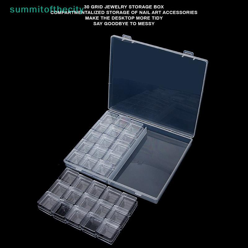 Organizador Transparente Para Arte Em Unhas , Recipiente Contas , De Strass , Caixa De Armazenamento Multifuncional , Pe
