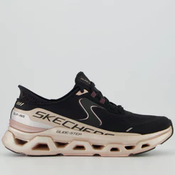 Tênis Skechers Glide-Step Altus Feminino Preto e Rosa