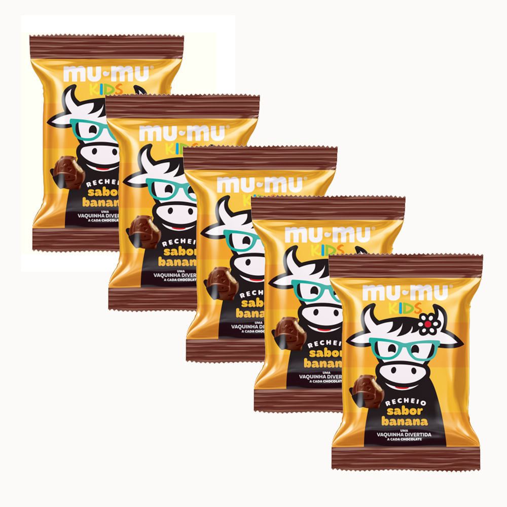 Kit 5 Chocolate Mu-Mu Kids Neugebauer Banana 15,6g