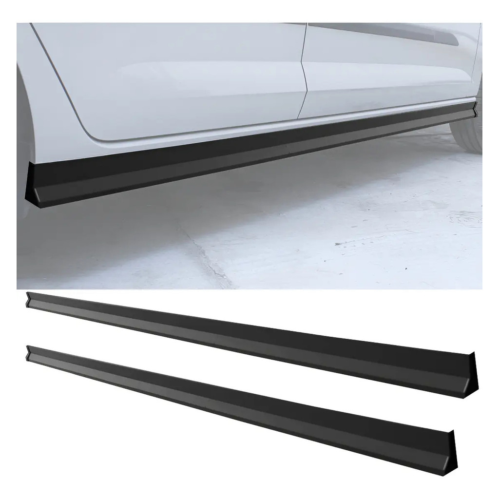 Spoiler Lateral Slim Universal TG Poli Aplicável 1,65M a 1,95M - Preto