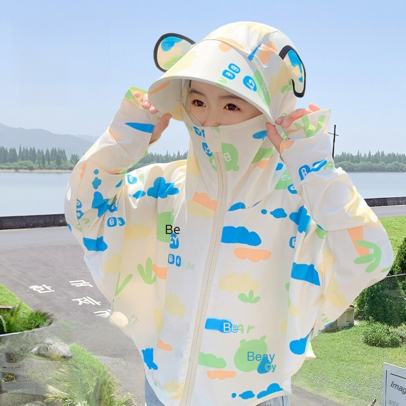 [Proteção UV Leve] Roupa de Proteção UV Leve e Respirável Para Crianças no Verão Camisa/Sol/Respirável