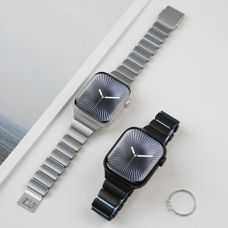 Adequado para WatchS10 pulseira de Metal feminina SE High-End sentido S11 Apple 