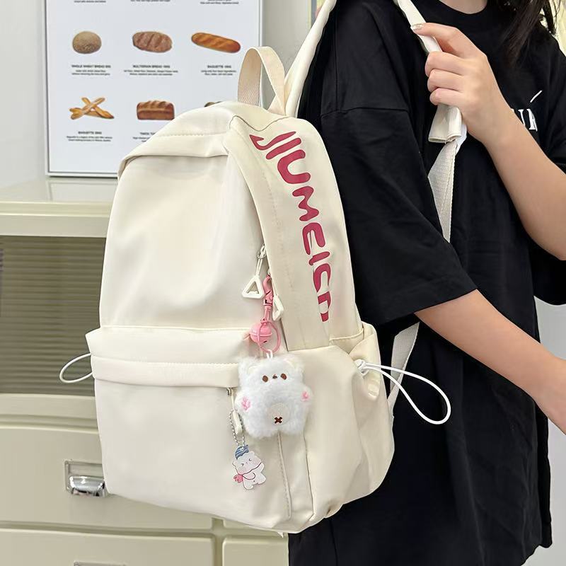 Mochila Escolar de Grande Capacidade para Mulheres 2026, Simples e Bonita, Mochila Versátil para Meninas, Bolsa para Lap