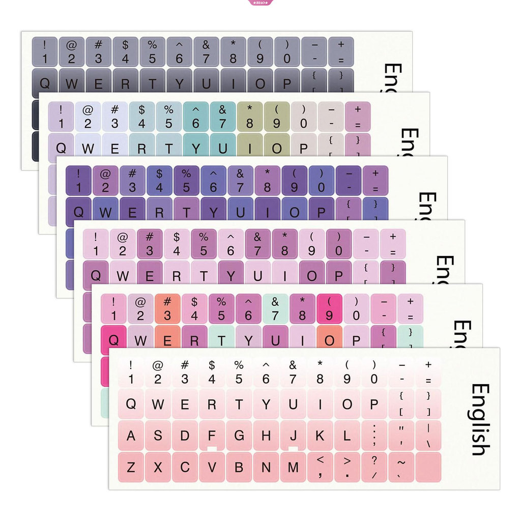 3/5pcs Adesivos De Teclado Em Inglês De Cor Aleatória , Etiquetas Universais De Letras De Computador Portátil , Decalque