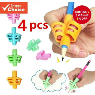 4 Pcs-Ferramenta De Correção De Caneta De Escrita De Silicone Para Aprendizagem De Bebês Com Dois Dedos , Itens Essencia