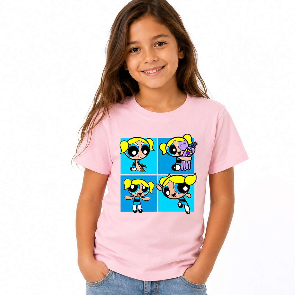 Camiseta Infantil Menina Meninas Super Poderosas Lindinha Poses Blusa Algodão