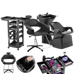 Kit Cadeira Primma Lavatorio Smart Carrinho Vegas Dompel