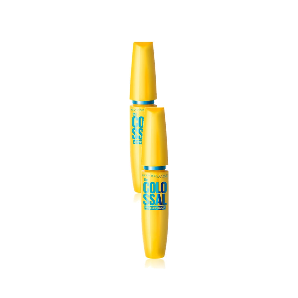 Kit 2 Máscara de Cílios Maybelline The Colossal Volum' Express à Prova D'água Preto 9,2ml