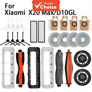 Para acessórios do aspirador robô Xiaomi X20 Max/X20 Pro/D109GL, peças de reposição…