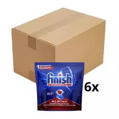 Detergente para Lava-Louças Finish Powerball com 30 Tabletes Caixa com 6 Unidades