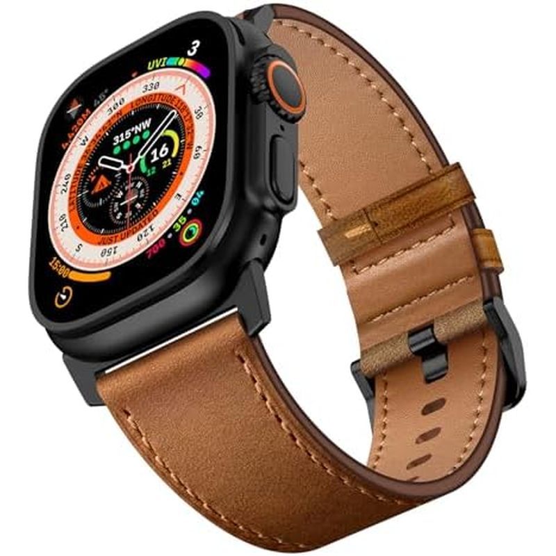 Pulseira De Couro Robusta VeveXiao Compatível Com Apple Watch Ultra 2/Band 49mm