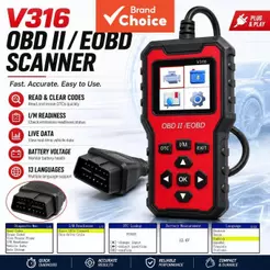 Leitor De Código V316 Obd2 , Scanner De Diagnóstico De Carro , Verificação De Motor Com Ferramenta De Teste De Tensão De