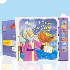 Livro Sonoro Infantil A Arca De Noé | Histórias da Bíblia Infantil Ler e Ouvir 3 A 12 Anos