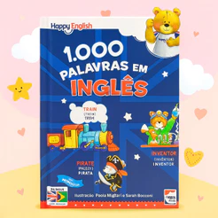 Livro Infantil Ilustrado Minhas Primeiras 1000 Palavras Em Inglês Capa Almofadada Premium
