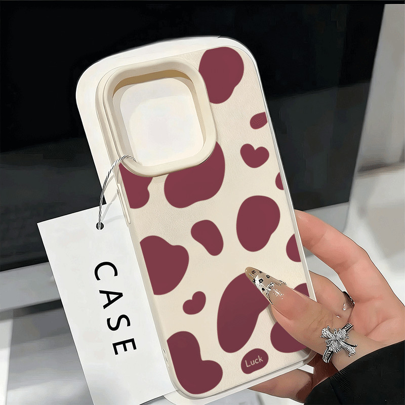 Rosa Marrom Vaca Manchas Padrão Caso Para Samsung Galaxy S26 Ultra S25 FE S24 Plus S23 S22 A16 A26 A36 A56 A55 5G Capa