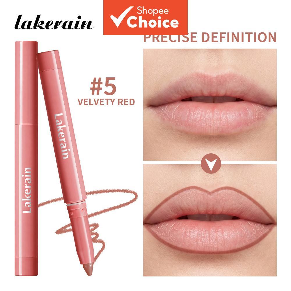Lakerain 8 Cores Mancha Lápis Delineador Labial Cremoso Semi Fosco À Prova D'água Diariamente