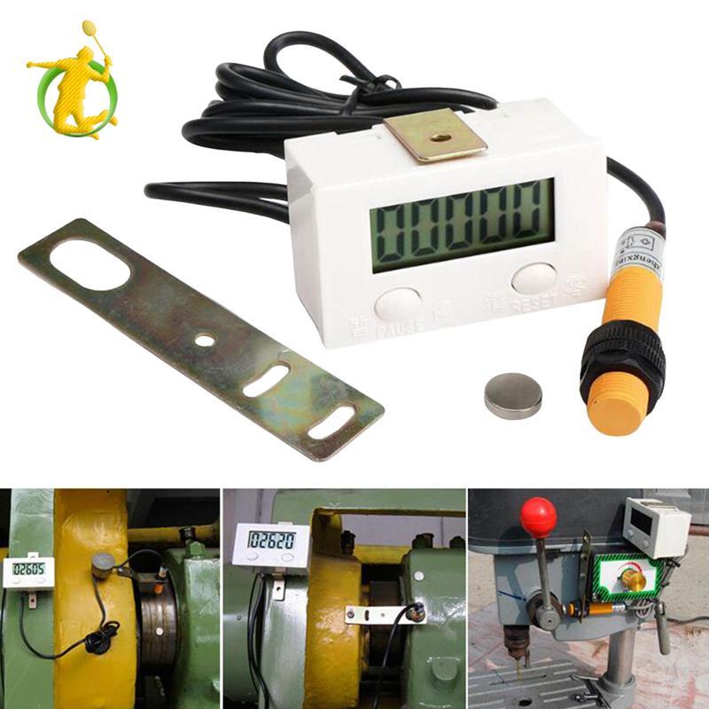 [Asiyy] Medidor Eletrônico Digital De Contagem Magnética LCD Contador De Tela Interruptor De Indução Industrial Para Aut
