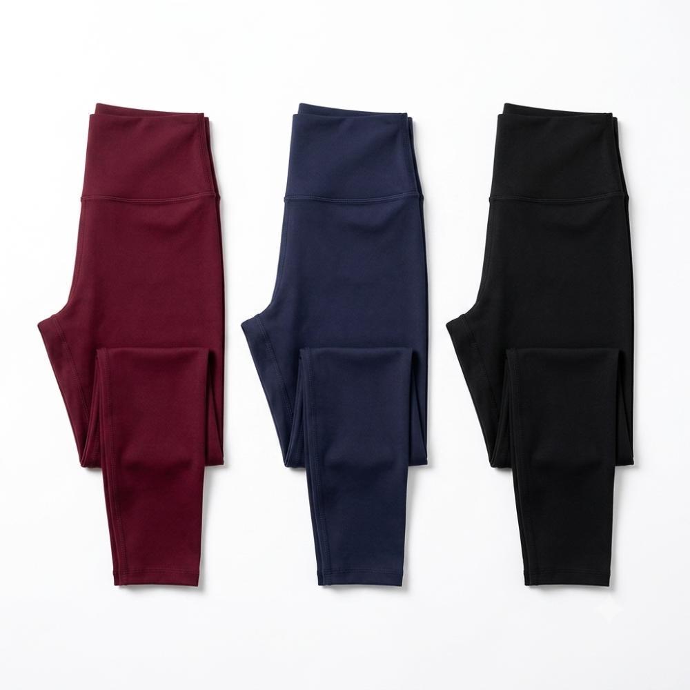Kit 3 Calça Legging Feminina Fitness Cintura Alta Conforto Academia Casual Zero Transparência Adulto