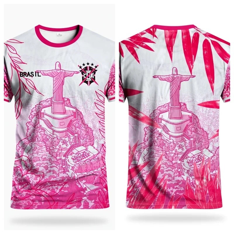 Rio de Janeiro , Brasil . Camisas de Futebol Com Desenhos de Fãs Impressas Em 3D Para Homens E Mulheres Roupas Esportiva