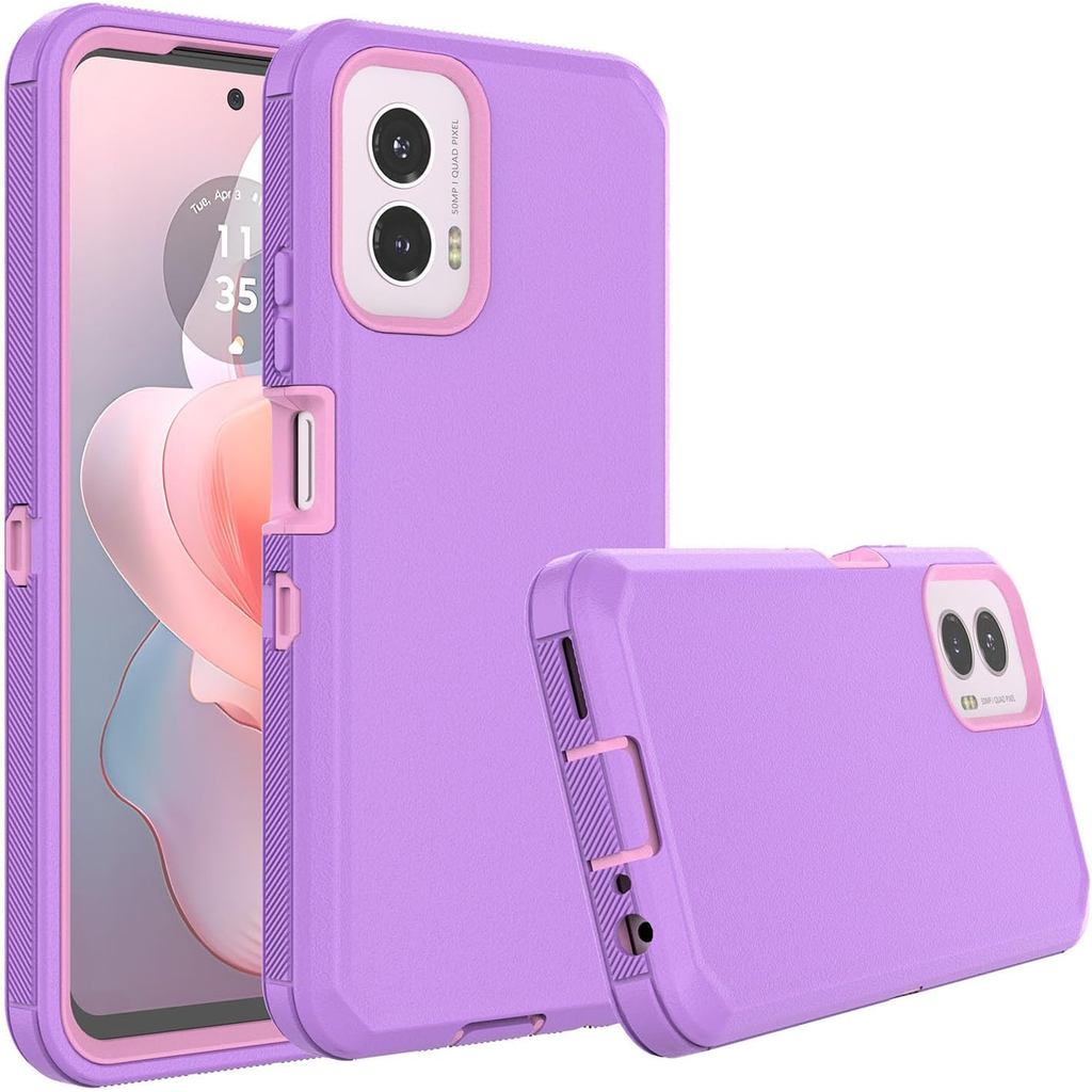 Capa para Motorola Moto G Power 2024, Capa Protetora Resistente de Tripla Camada