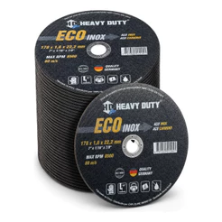 Kit 20 Disco Corte Inox Metal 178mm 7 Polegadas Esmerilhadeira Corte fino Heavy Duty