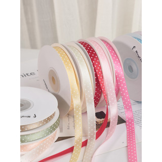 9mm bolinhas fita buquê presente embrulho fita DIY Material artesanal arco pano fita