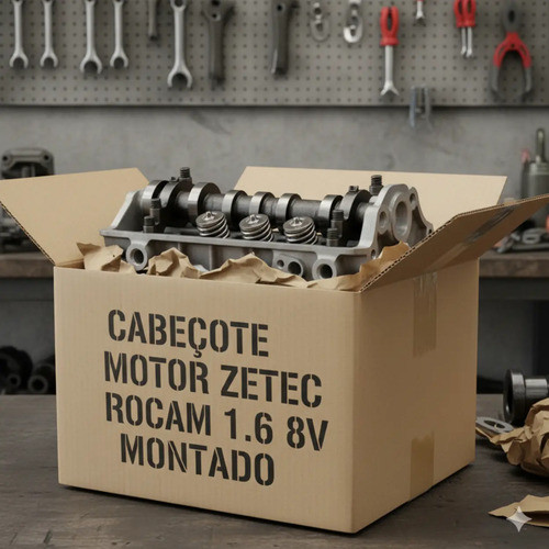 Cabeçote Completo Montado Ford Zetec Rocam 1.6 8V Flex ou Gasolina Fiesta Ka EcoSport Focus Novo