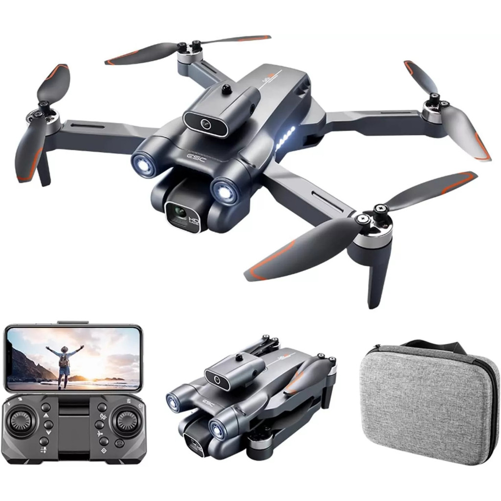 Drone S1S Profissional Brushless com Câmera Dobrável 2 Bateria-EMLL