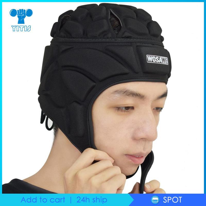 [Yitis]-Capacete EVA À Prova De Choque Para Rugby , Futebol Com Bandeira , Goleiro E-Unissex Jovens Adultos