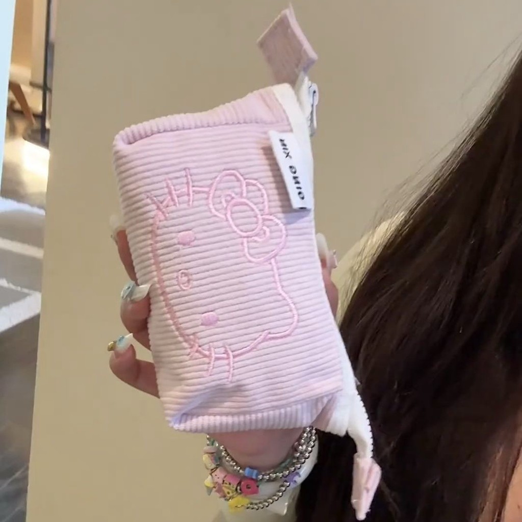 Novo estojo HelloKitty fofo de alto valor para meninas, caixa de papelaria para estudantes, bolsa de papelaria de grande