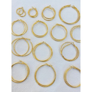 Vietnã areia estilo ouro simulação ouro 24K brincos brilhantes brincos simples temperamento único moda brincos grandes i