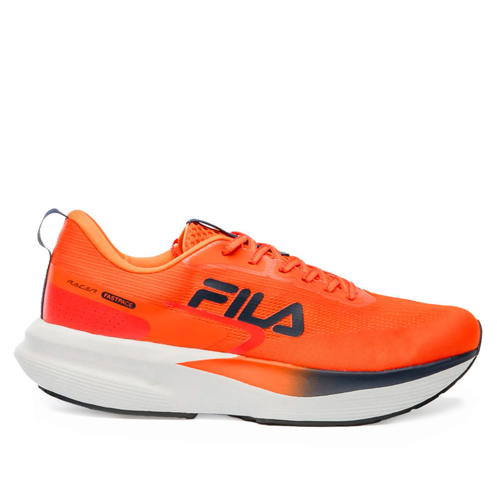Tênis Masculino Fila Racer Fastpace Laranja/Branco