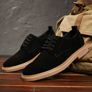 Sapatos de camurça retrô britânicos masculinos com sola de tendão de carne camurça sapatos casuais masculinos de couro N