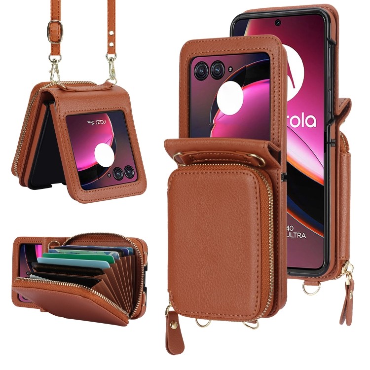 Fábrica Diretamente Longo E Curto Cordão Com Zíper Slot Para Cartão Capa De Tele