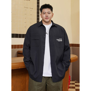 THE PANG Street Wear Plus Size Masculino Outono Novo Estilo Texturizado Casual Camisa de Manga Comprida Gorda Solta Mais