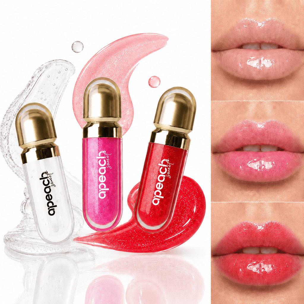 Gloss Afrodite Kit 3 Lipgloss Labial Hidratante Brilho Intenso com Acabamento Luminoso Glossy
