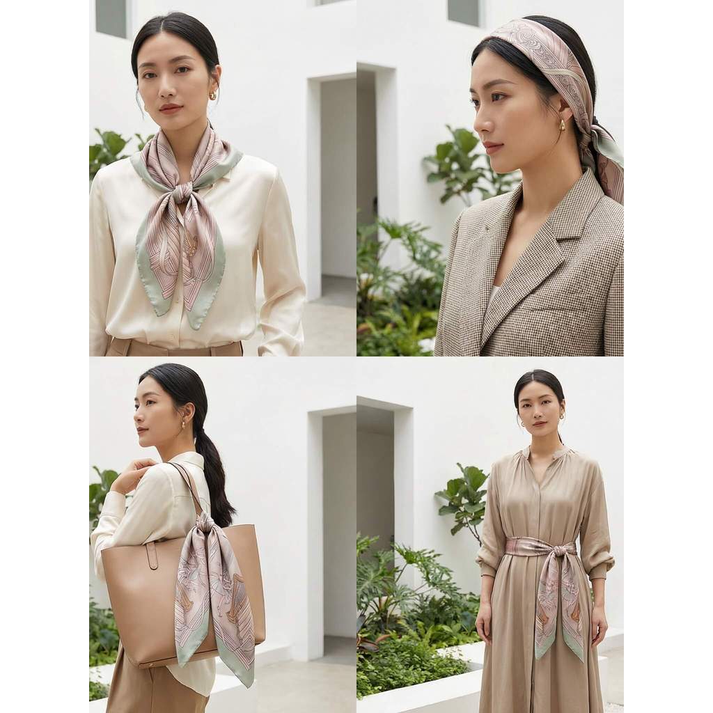 Estilo de balé Original | Lenço de seda longo elegante All-Match pescoço cachecol moda cachecol acessórios na moda banda