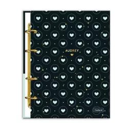 Caderno Colegial Argolado Cadersil Audrey 56g 80 Folhas Brancas AUCA04