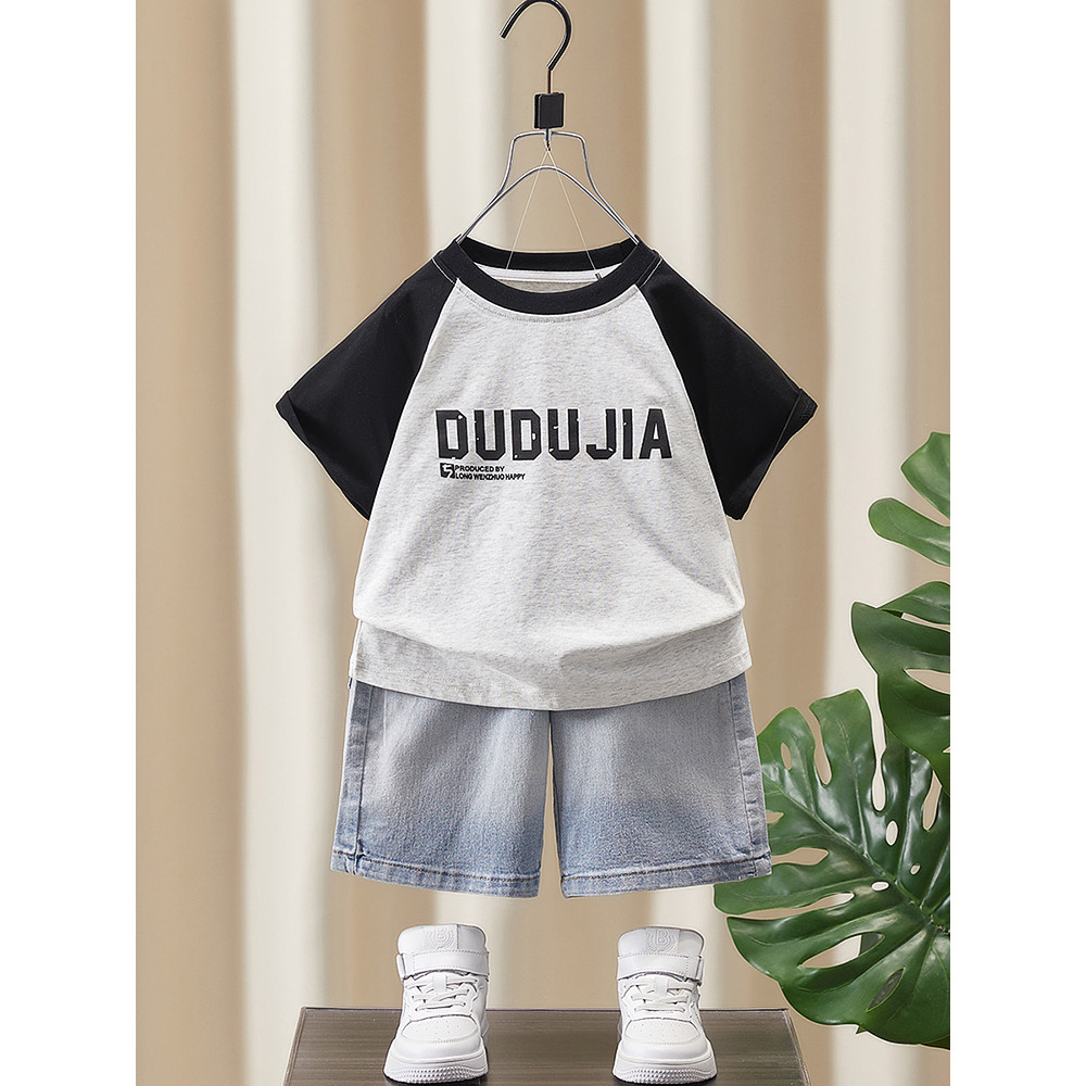 Meninos camiseta de manga curta algodão puro 2026 novo estilo crianças verão meia manga camiseta bebê menino Street Wear
