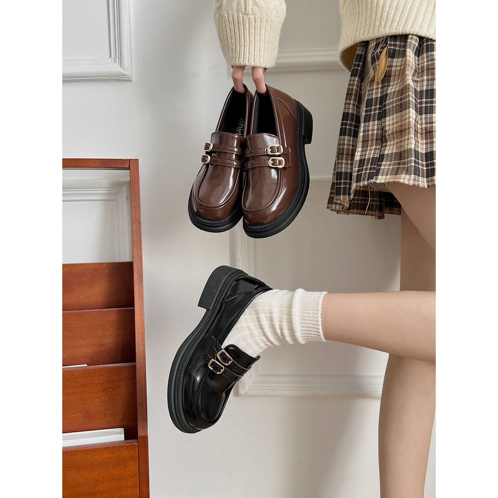 Marrom estilo Preppy pequenos sapatos de couro feminino Mary Jane sapatos femininos japoneses jk sapatos estilo britânic
